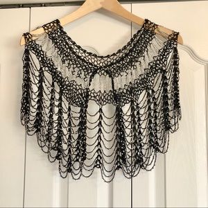 1920’s style beaded shawl / shrug / cape